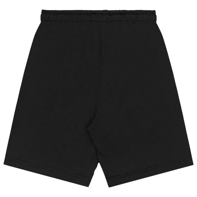 Conjunto Camiseta e Bermuda em Malha Dry Fit - Preto