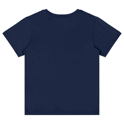 Camiseta Básica Manga Curta em Meia Malha - Azul Escuro
