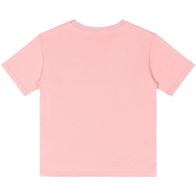 Conjunto Blusa em Malha e Bermuda em Cotton Strawberry - Rosa