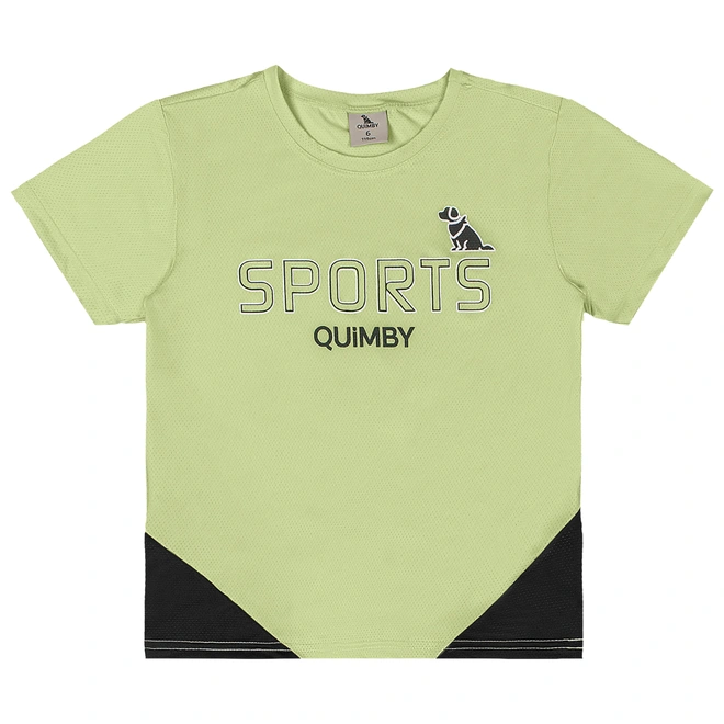 Conjunto Camiseta e Bermuda em Malha Dry Fit - Verde Paraíso