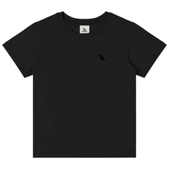 Camiseta Básica Manga Curta em Meia Malha - Preto