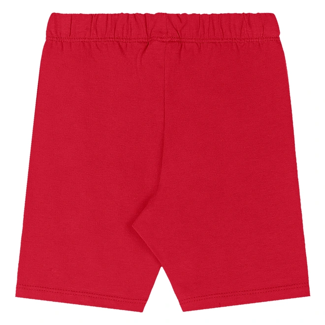 Conjunto Blusa em Malha e Bermuda em Cotton Strawberry - Branco Especial