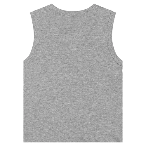 Camiseta Regata Básica em Meia Malha - Cinza Médio