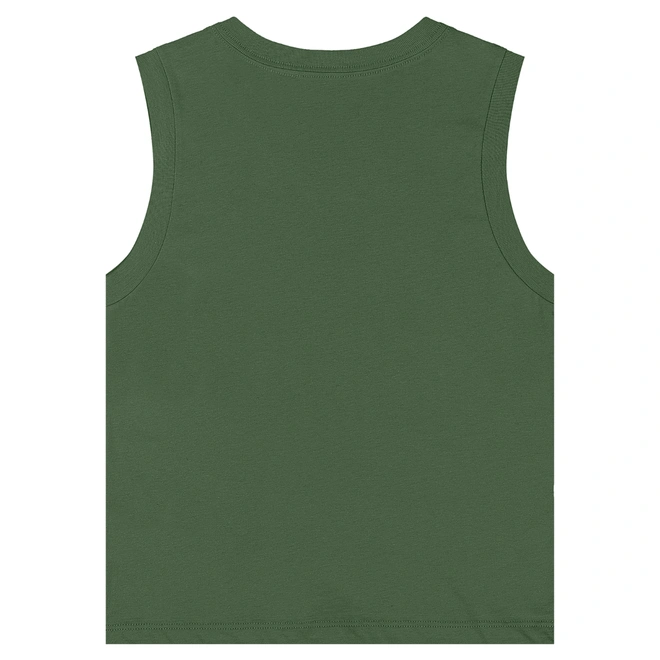 Camiseta Regata Básica em Meia Malha - Verde Bronze