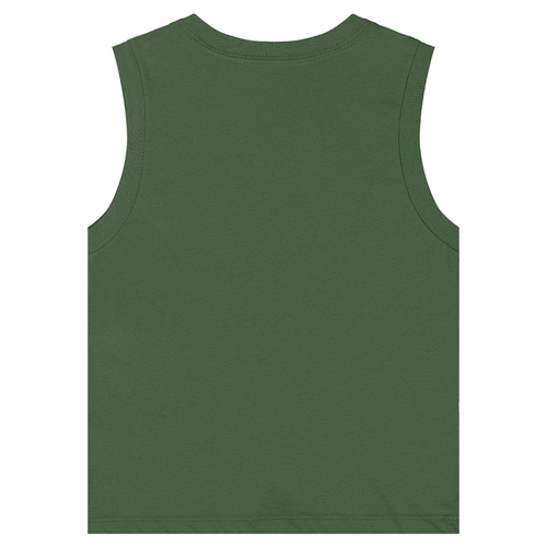 Camiseta Regata Básica em Meia Malha - Verde Bronze