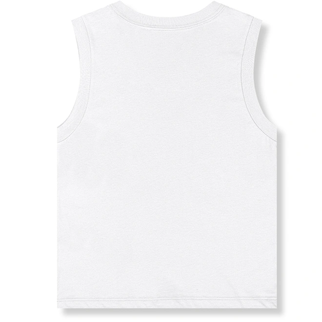 Camiseta Regata Básica em Meia Malha - Branco Especial