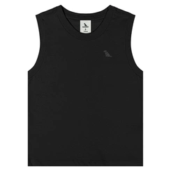Camiseta Regata Básica em Meia Malha - Preto