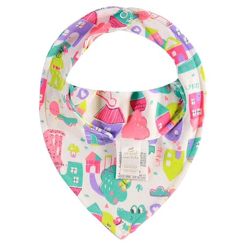 Babador em Suedine Estampa Abstrata - Off White