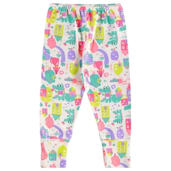 Calça Em Suedine Estampa Abstrata - Off White