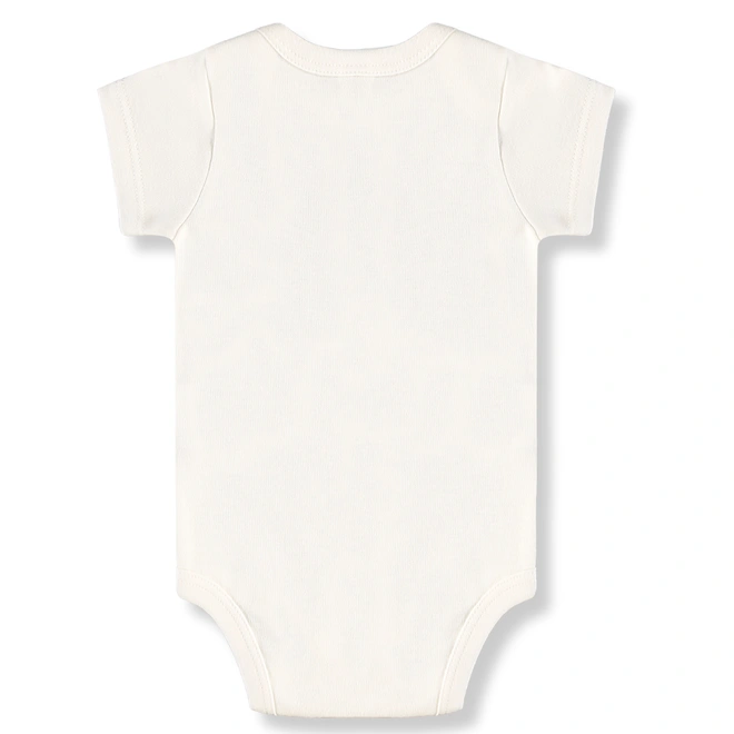 Body Manga Curta em Suedine - Natural