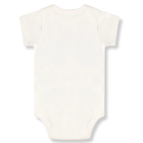 Body Manga Curta em Suedine - Natural