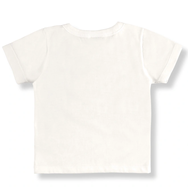 Conjunto Camisa Meia Manga em Malha e Bermuda em Microfibra Dino - Natural