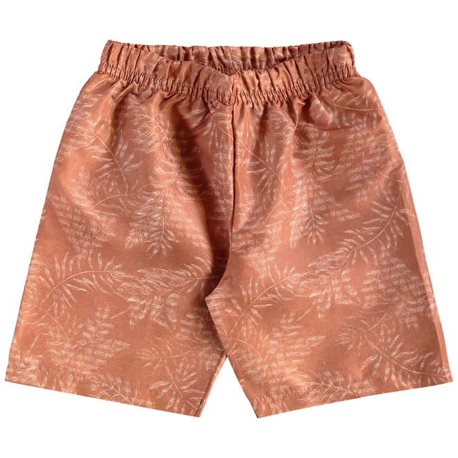 Conjunto Camiseta Regata em Malha e Bermuda em Microfibra - Bege