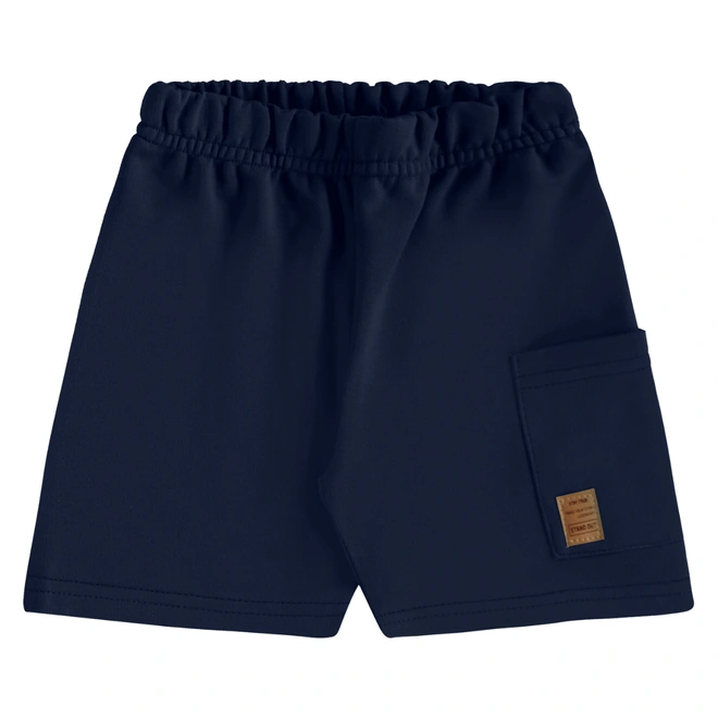 Conjunto Camisa Meia Manga em Malha e Bermuda em Moletom - Branco Especial