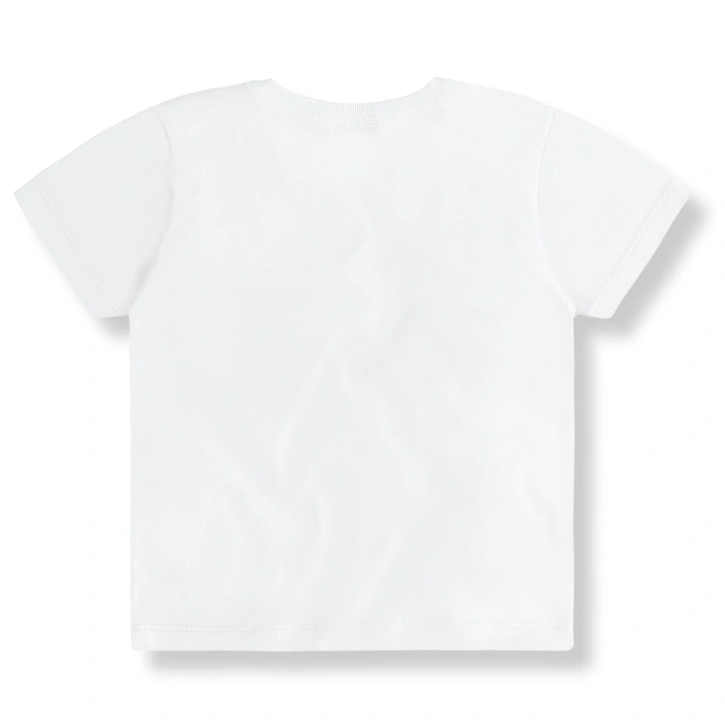 Conjunto Camisa Meia Manga em Malha e Bermuda em Moletom - Branco Especial