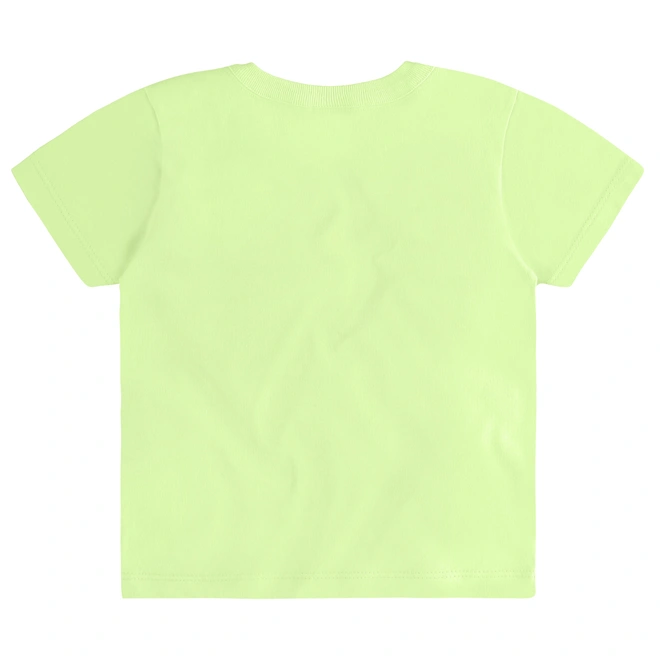 Conjunto Camisa Meia Manga em Malha e Bermuda em Moletom -Verde Limão