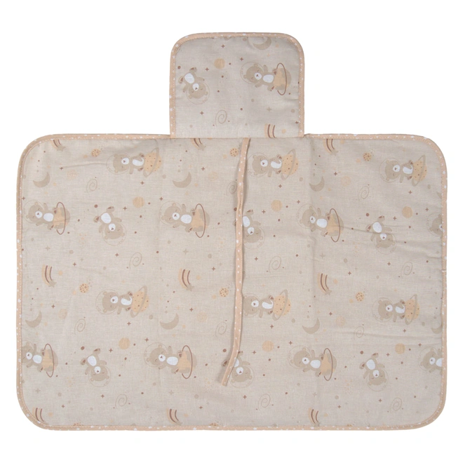 Trocador de Fraldas Portátil Bublim Petit Estampado - Urso Espacial Bege