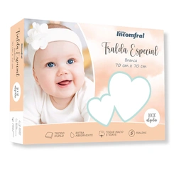 Fralda Especial Lisa Tecido Duplo - 5 unidades - Branco