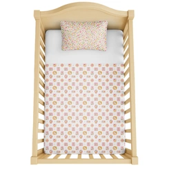 Jogo de Lençol com Elástico Padrão Americano Bublim Malha Estampado/Liso Floral - 3 Peças