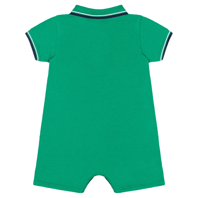 Macaquinho Polo Meia Manga em Piquet - Verde Azevinho