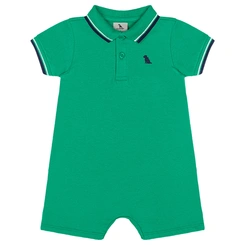 Macaquinho Polo Meia Manga em Piquet - Verde Azevinho