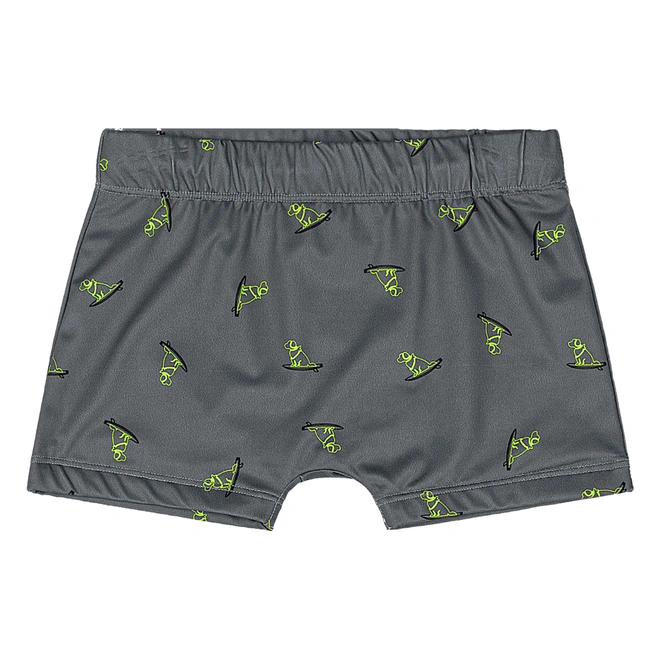 Conjunto Camisa Manga Longa e Sunga de Praia em Malha Poliéster - Verde Paraíso