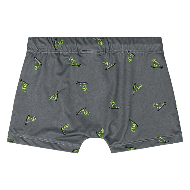 Conjunto Camisa Manga Longa e Sunga de Praia em Malha Poliéster - Verde Paraíso