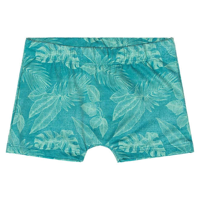 Conjunto Camisa Manga Longa e Sunga de Praia em Malha Poliéster - Azul Marinho