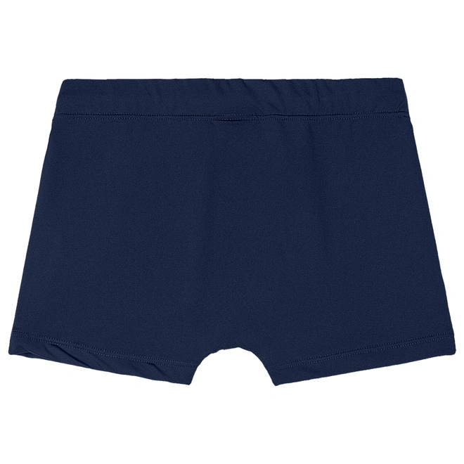Sunga Boxer de Praia em Malha Poliéster - Azul Escuro