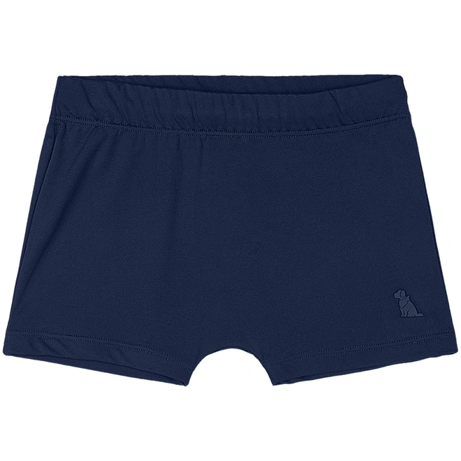 Sunga Boxer de Praia em Malha Poliéster - Azul Escuro