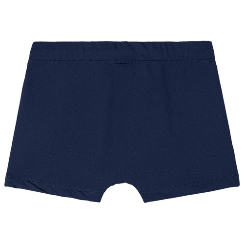 Sunga Boxer de Praia em Malha Poliéster - Azul Escuro