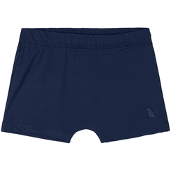 Sunga Boxer de Praia em Malha Poliéster - Azul Escuro