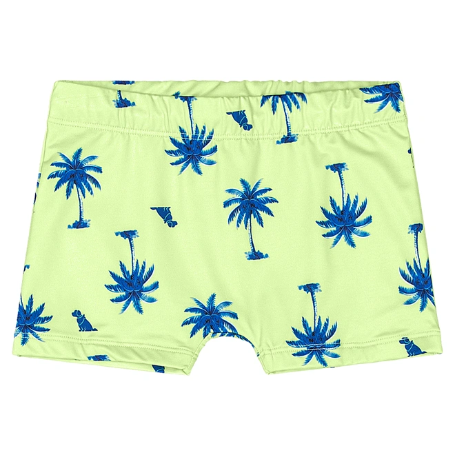 Conjunto Camisa Manga Longa e Sunga de Praia em Malha Poliéster - Azul Médio