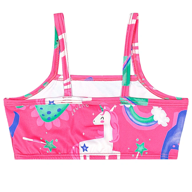 Biquíni em Malha Poliester Estampa Abstrata - Rosa