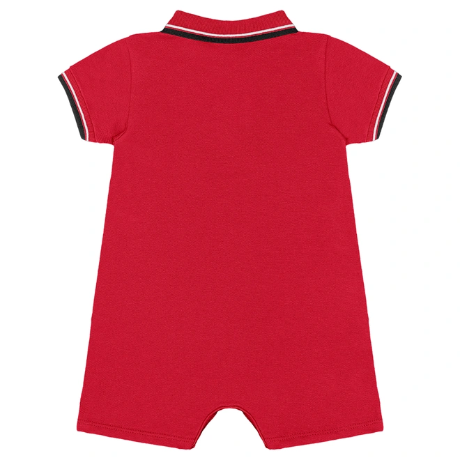 Macaquinho Polo Meia Manga em Piquet - Vermelho