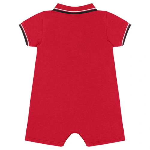 Macaquinho Polo Meia Manga em Piquet - Vermelho