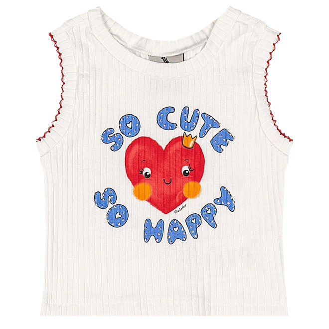 Conjunto Blusa em Ribana e Short-saia em Cotton Estampa Abstrata - Natural