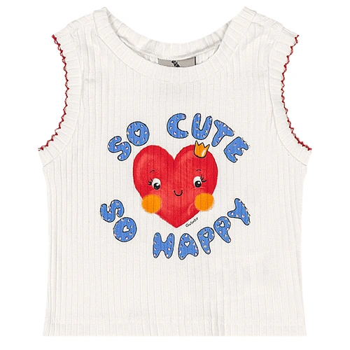 Conjunto Blusa em Ribana e Short-saia em Cotton Estampa Abstrata - Natural