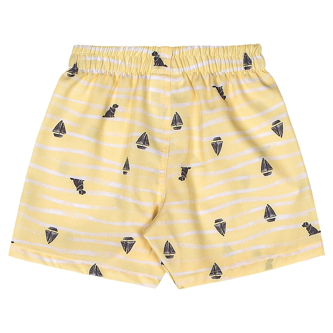 Conjunto Camisa Meia Manga em Malha e Bermuda em Microfibra - Chumbo