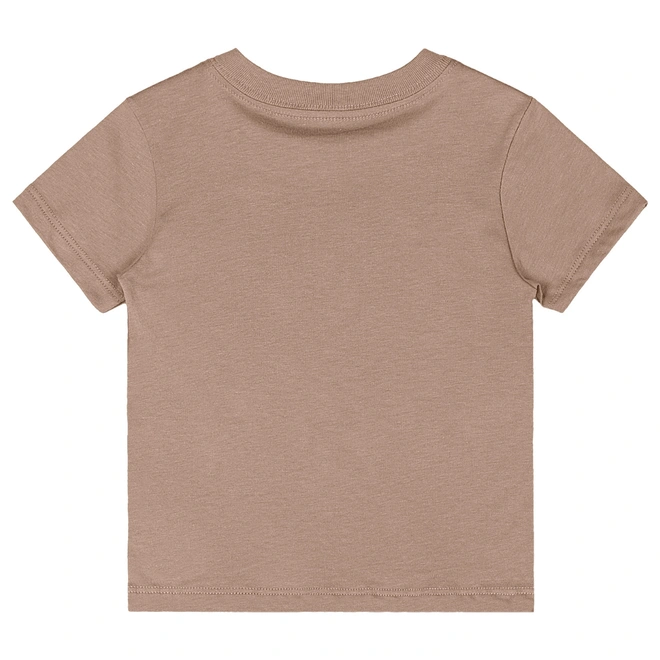 Conjunto Camisa Meia Manga em Malha e Bermuda em Microfibra Estampa de Bichos - Caqui