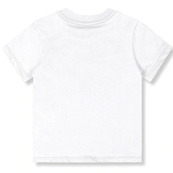 Conjunto Camisa Meia Manga em Malha e Bermuda em Viscose Estampa Coqueiros - Branco