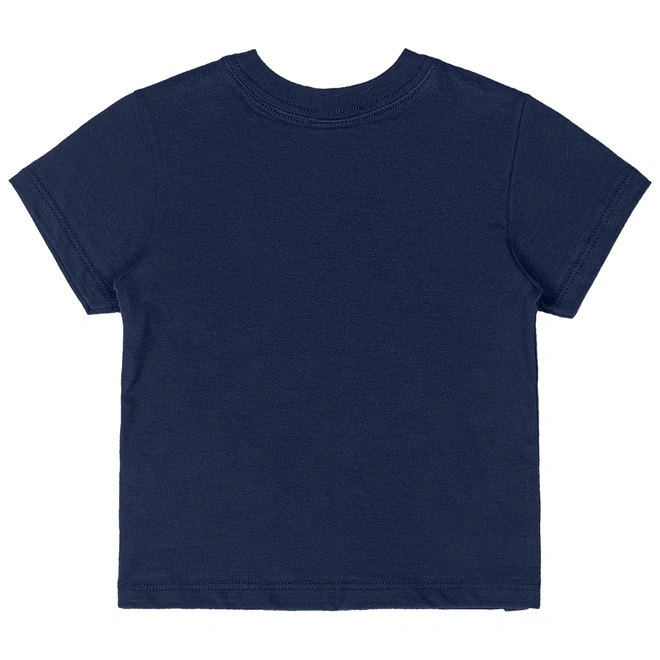 Conjunto Camisa Meia Manga em Malha e Bermuda em Microfibra - Azul Escuro